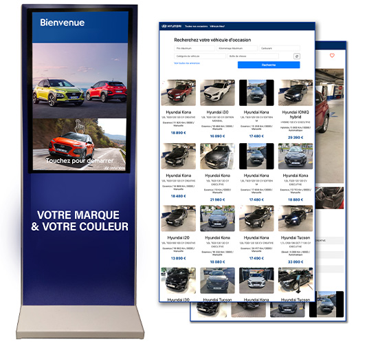 Concessionnaire Auto outils de digitalisation tactile écran dynamique affichage